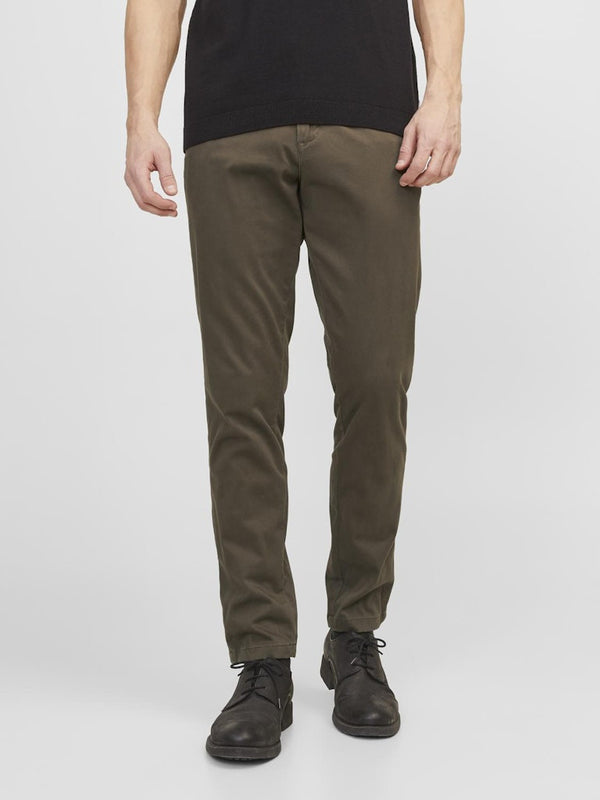 Jack & Jones Mens Marco Bowie Slim Fit Smart Casual Chino Trouser - Borderland Muff