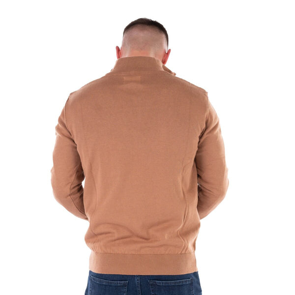 Mineral Mens ALTIS Half Zip Sweatshirt-CARAMEL - Borderland Muff