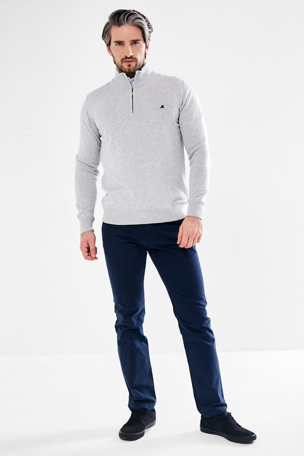 Mineral Mens ALTIS Half Zip Sweatshirt-GREY - Borderland Muff