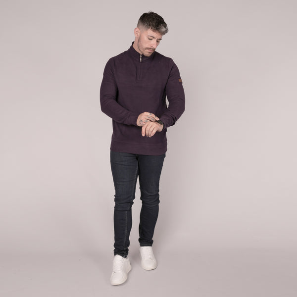 Mineral KENTUCKY Half Zip-GRAPE - Borderland Muff