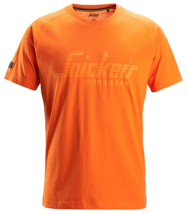 Snickers Men's Short Sleeve Logo T-shirt-ORANGE - Borderland Muff
