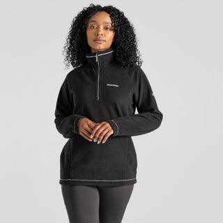 Craghoppers Ladies Miska VI Insulating Overhead Half Zip Fleece-BLACK - Borderland Muff