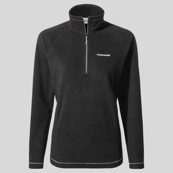 Craghoppers Ladies Miska VI Insulating Overhead Half Zip Fleece-BLACK - Borderland Muff