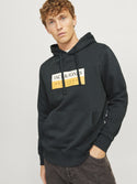 Jack & Jones Mens Fredrisksberg Box Overhead Regular Fit Hoody-FOREST GREEN - Borderland Muff