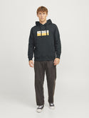 Jack & Jones Mens Fredrisksberg Box Overhead Regular Fit Hoody-FOREST GREEN - Borderland Muff