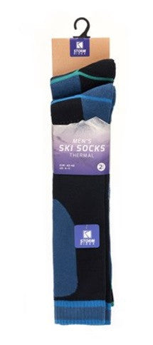 Mens 2 Pack Pack Thermal Ski Socks 6-11 - Borderland Muff