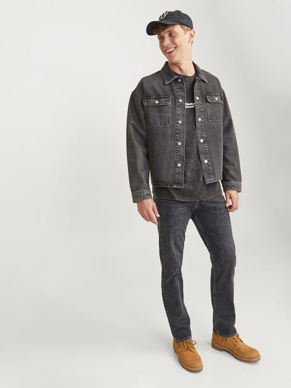 Jack & Jones Mens Chris 079 Relaxed Fit Stonewashed Jeans - Borderland Muff