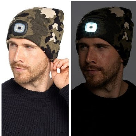 Adults Camo LED Hat-CAMO GREEN - Borderland Muff