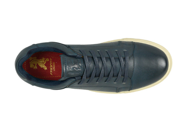 Front Mens Bronx Leather Casual Shoe-NAVY - Borderland Muff
