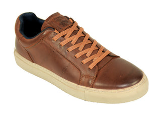 Front Mens Bronx Leather Casual Shoe-TAN - Borderland Muff