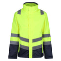 Regatta Mens Pro Hi Vis 3 In 1 Waterproof Breathable Windproof Work Jacket-HIVIZ YELNVY - Borderland Muff