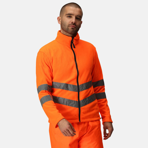Regatta Mens Pro Hi Vis 3 In 1 Waterproof Breathable Windproof Work Jacket-HIVIZ ORANVY - Borderland Muff
