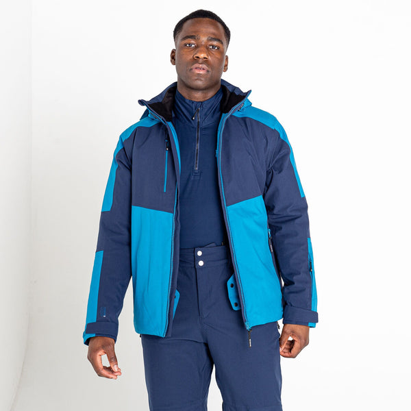 Dare2b Mens Waterproof Breathable Windproof Stretch Emulate Ski Jacket-METHYL BLUE - Borderland Muff