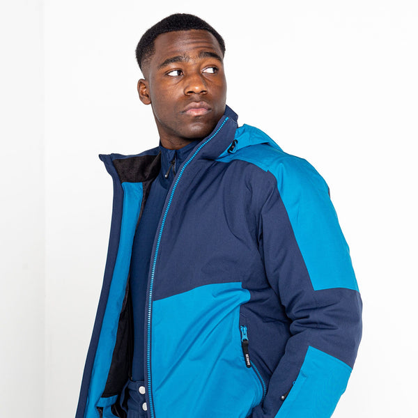 Dare2b Mens Waterproof Breathable Windproof Stretch Emulate Ski Jacket-METHYL BLUE - Borderland Muff