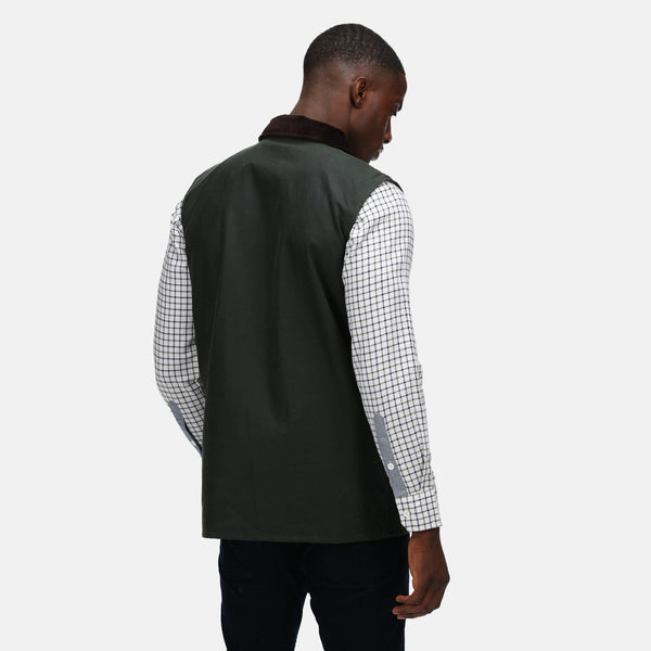 Regatta TRA872 Banbury Wax Bodywarmer – Waxed Cotton Gilet with Water Repellent Finish - Borderland Muff