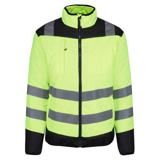 Regatta Mens Pro Hi Vis Thermal Work Jacket-HIVIZ YELNVY - Borderland Muff