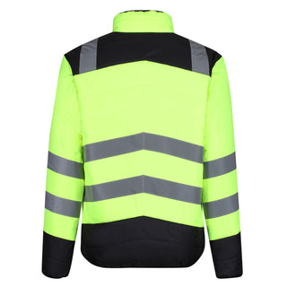 Regatta Mens Pro Hi Vis Thermal Work Jacket-HIVIZ YELNVY - Borderland Muff