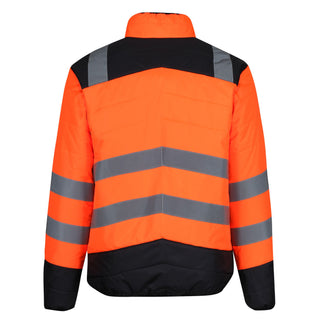 Regatta Mens Pro Hi Vis Thermal Work Jacket-HIVIZ ORANVY - Borderland Muff