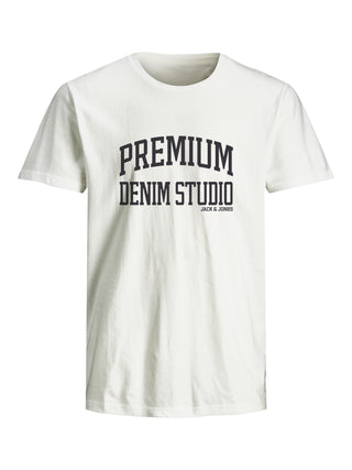 Jack & Jones Mens Blutimmy Short Sleeve 100% Cotton Regular Fit T-Shirt - Borderland Muff