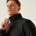Regatta Mens Lightweight Water repellent Wind Resistant Stretch Light Softshell Jacket-BLACK - Borderland Muff