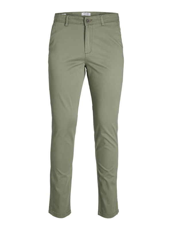 Jack & Jones Mens Marco Bowie Slim Fit Smart Casual Chino Trouser - Lichen - Borderland Muff