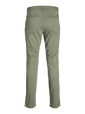Jack & Jones Mens Marco Bowie Slim Fit Smart Casual Chino Trouser - Lichen - Borderland Muff