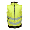 Regatta Mens Pro Hi Vis Waterproof Windproof Breathable Insulated Work Bodywarmer -HIVIZ YELNVY - Borderland Muff