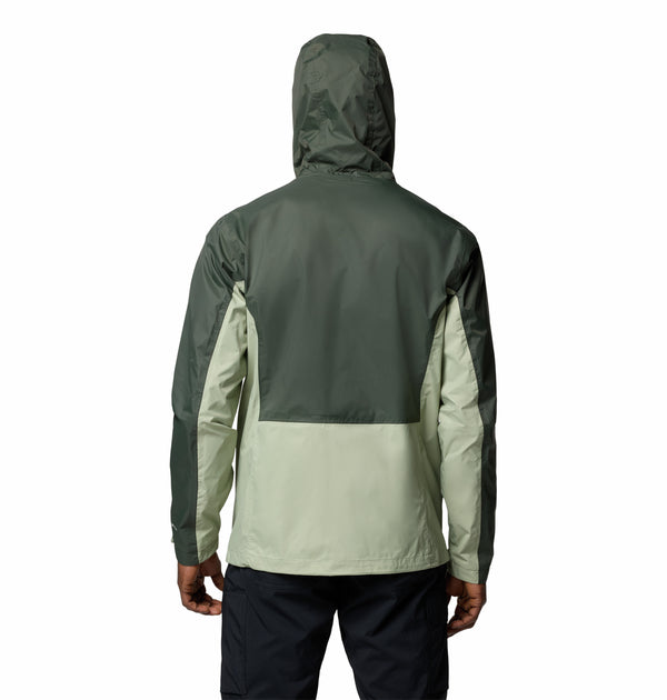 Columbia Mens Pouring Adventure Waterproof Breathable Packable Jacket-GREEN - Borderland Muff