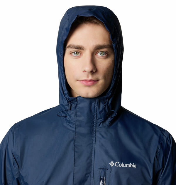 Columbia Mens Pouring Adventure Waterproof Breathable Packable Jacket-NAVY - Borderland Muff