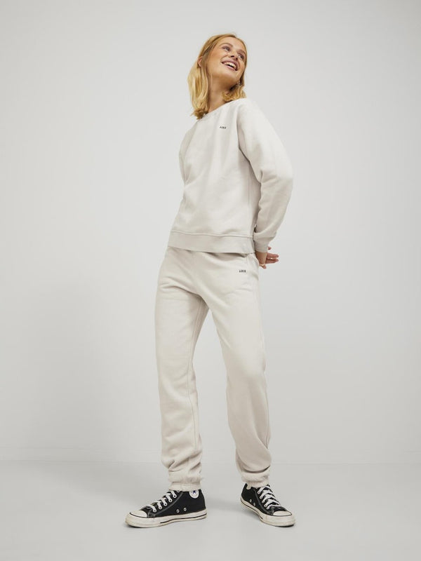 JJXX Ladies Abbie Regular Fit Long Sleeve Sweat Crew Neck-MOONBEAM BLK - Borderland Muff