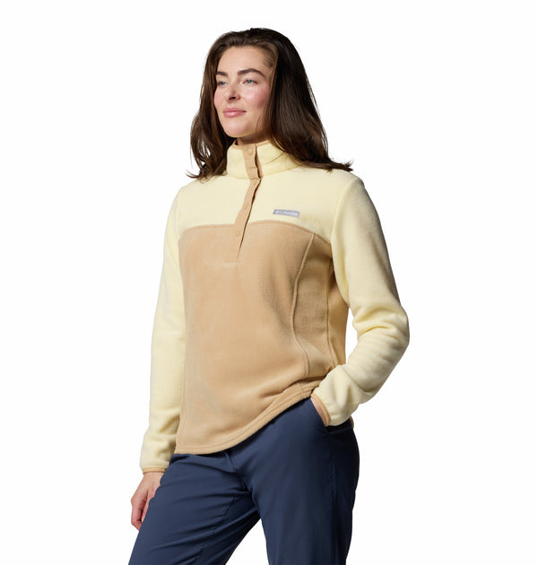 Columbia Ladies Benton Springs 1/2 Snap II Pull Over Fleece-LEMON - Borderland Muff