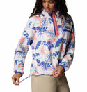 Columbia Ladies Helvetia II Cropped Half Snap Regular Fit Patterned Fleece-SEA SPRAY - Borderland Muff
