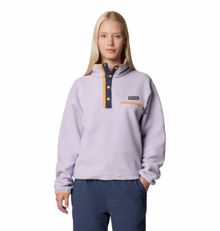 Columbia Ladies Helvetia II Cropped Half Snap Regular Fit Fleece-LAVENDER - Borderland Muff