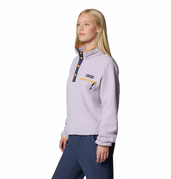 Columbia Ladies Helvetia II Cropped Half Snap Regular Fit Fleece-LAVENDER - Borderland Muff