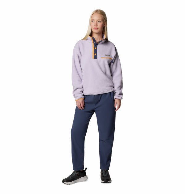 Columbia Ladies Helvetia II Cropped Half Snap Regular Fit Fleece-LAVENDER - Borderland Muff