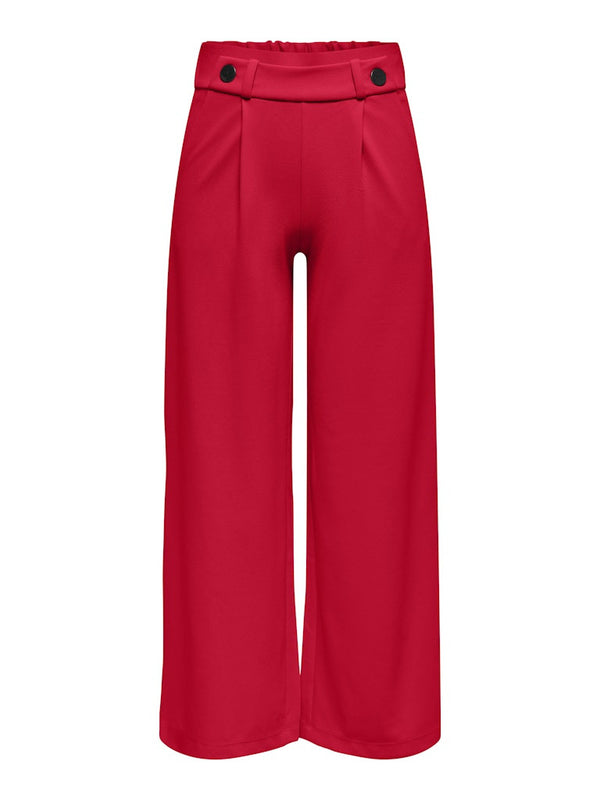 JDY Geggo Wide Leg Elasticated Waist Trousers 32" leg-RED - Borderland Muff