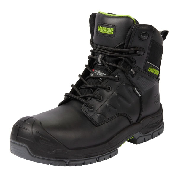 Apache Chilliwack Non-metallic Waterproof Breathable Black Safety Zip Work Boot - Borderland Muff