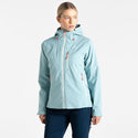 Dare2b Ladies Torrek II Highly Waterproof Breathable Windproof Comfiort Stretch Hooded Walking Hiking Jacket-AQUA - Borderland Muff