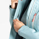 Dare2b Ladies Torrek II Highly Waterproof Breathable Windproof Comfiort Stretch Hooded Walking Hiking Jacket-AQUA - Borderland Muff