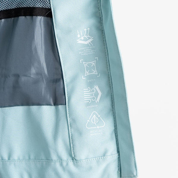 Dare2b Ladies Torrek II Highly Waterproof Breathable Windproof Comfiort Stretch Hooded Walking Hiking Jacket-AQUA - Borderland Muff