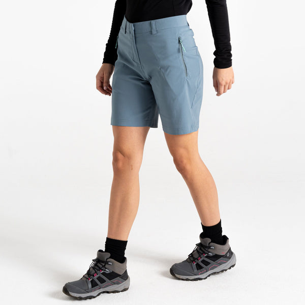 Dare2b Ladies Torrek Water Repellent Stretch Mountain Walking Hiking Shorts-GREY - Borderland Muff