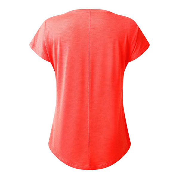 Dare2b Ladies Vigilant Moisture Wicking Lightweight Antibacterial Exercise T-Shirt-PEACH - Borderland Muff