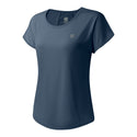 Dare2b Ladies Chase Moisture Wicking Lightweight Antibacterial ExerciseT-Shirt-DENIM BLUE - Borderland Muff