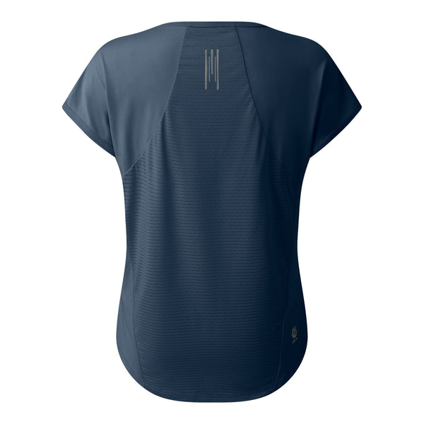 Dare2b Ladies Chase Moisture Wicking Lightweight Antibacterial ExerciseT-Shirt-DENIM BLUE - Borderland Muff