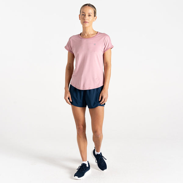 Dare2b Ladies Chase Moisture Wicking Lightweight Antibacterial ExerciseT-Shirt-LILAC - Borderland Muff