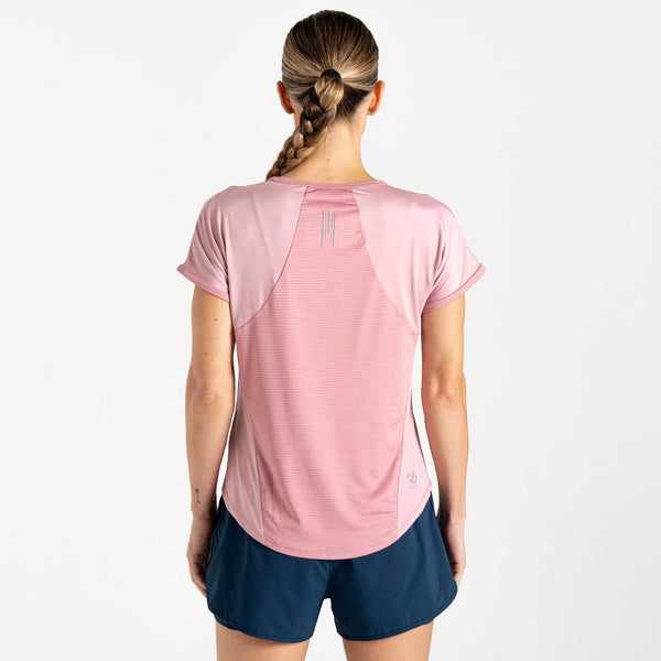 Dare2b Ladies Chase Moisture Wicking Lightweight Antibacterial ExerciseT-Shirt-LILAC - Borderland Muff