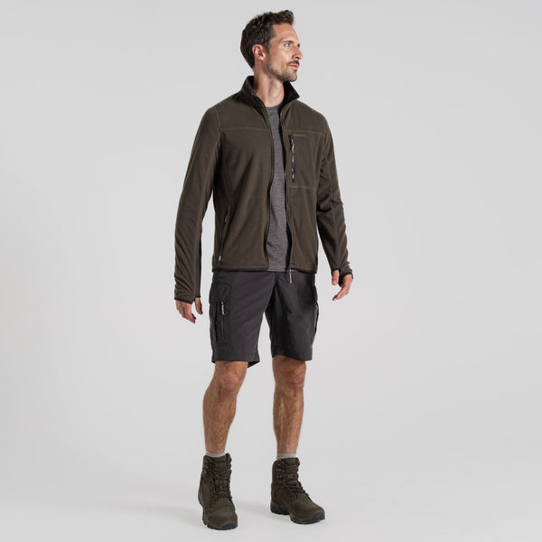 Craghoppers Mens NosiLife Cargo III Insect Repellent Cooling Sun Protective Shorts-BLACK PEPPER - Borderland Muff