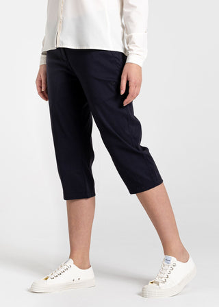 Craghoppers Ladies Kiwi Pro II Crop Stretch Water Repellent Sun Protective Quick Dry Trousers-DARK NAVY - Borderland Muff