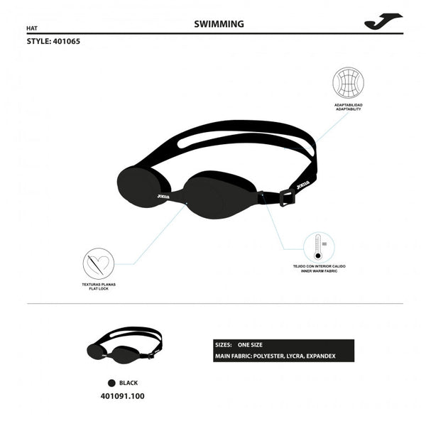 JOMA Chlorine Resistant Comfort Adjustable Splash Swimming Goggles - Borderland Muff