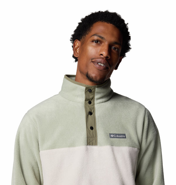 Columbia Men's Steens Mountain II Regular Fit Half Snap Fleece-STONE - Borderland Muff